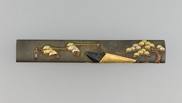 Knife Handle (Kozuka), Copper-silver alloy (shibuichi), copper-gold alloy (shakudō), gold, copper, Japanese 