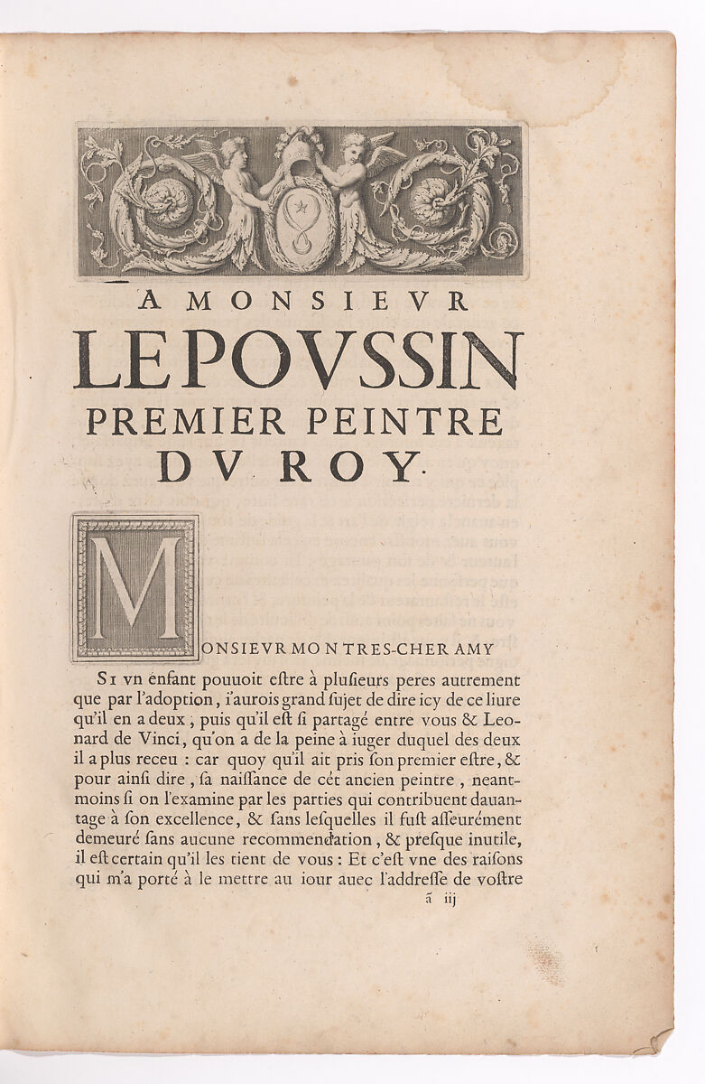 Traitté de la Peinture, Written by Leonardo da Vinci (Italian, Vinci 1452–1519 Amboise), Printed book