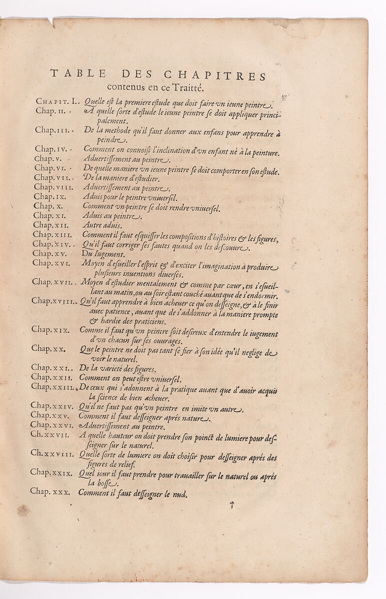 Traitté de la Peinture, Written by Leonardo da Vinci (Italian, Vinci 1452–1519 Amboise), Printed book