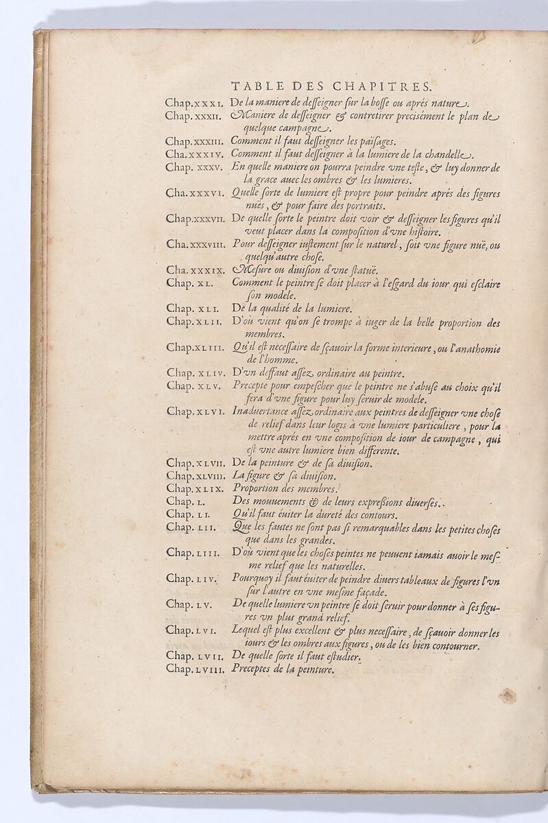 Traitté de la Peinture, Written by Leonardo da Vinci (Italian, Vinci 1452–1519 Amboise), Printed book