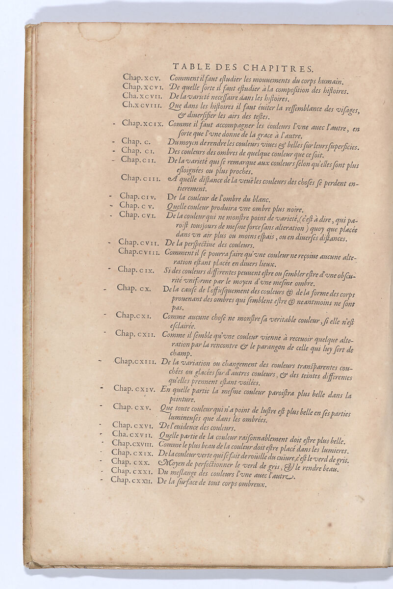 Traitté de la Peinture, Written by Leonardo da Vinci (Italian, Vinci 1452–1519 Amboise), Printed book
