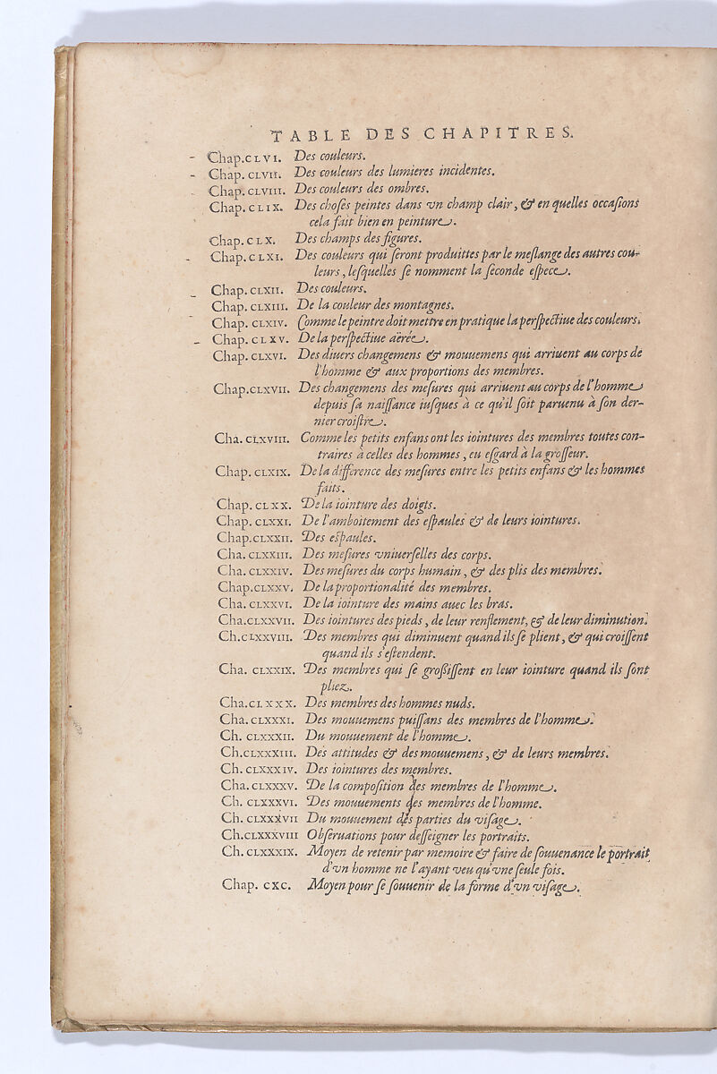 Traitté de la Peinture, Written by Leonardo da Vinci (Italian, Vinci 1452–1519 Amboise), Printed book