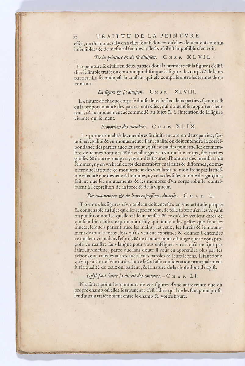 Traitté de la Peinture, Written by Leonardo da Vinci (Italian, Vinci 1452–1519 Amboise), Printed book