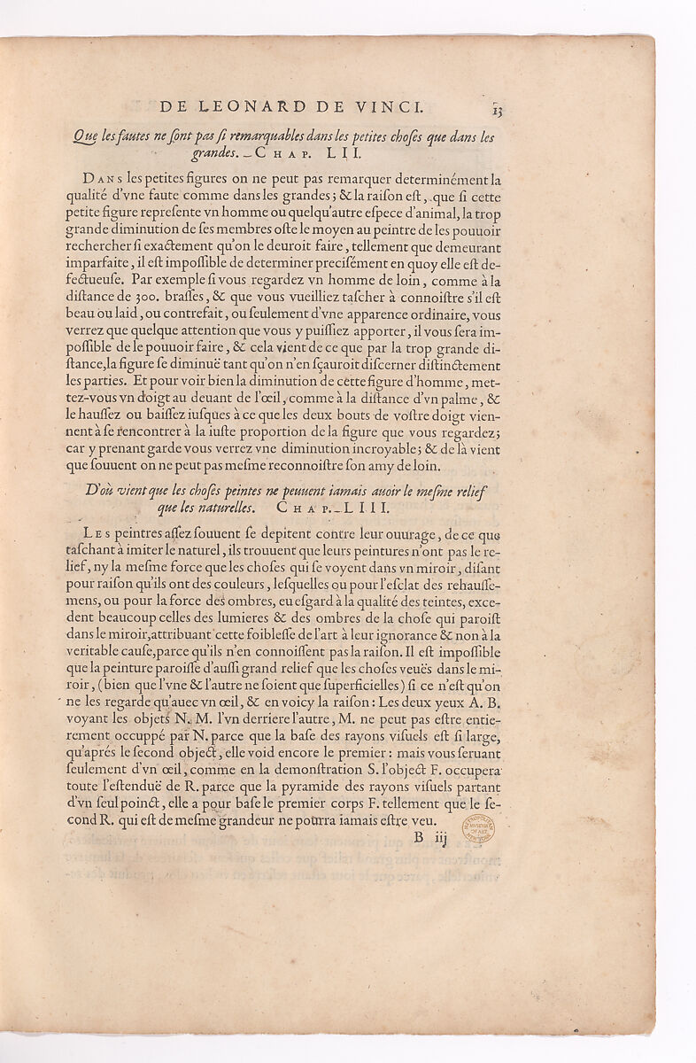 Traitté de la Peinture, Written by Leonardo da Vinci (Italian, Vinci 1452–1519 Amboise), Printed book