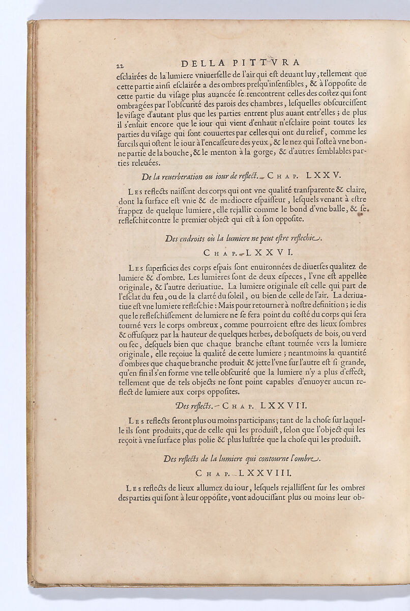 Traitté de la Peinture, Written by Leonardo da Vinci (Italian, Vinci 1452–1519 Amboise), Printed book