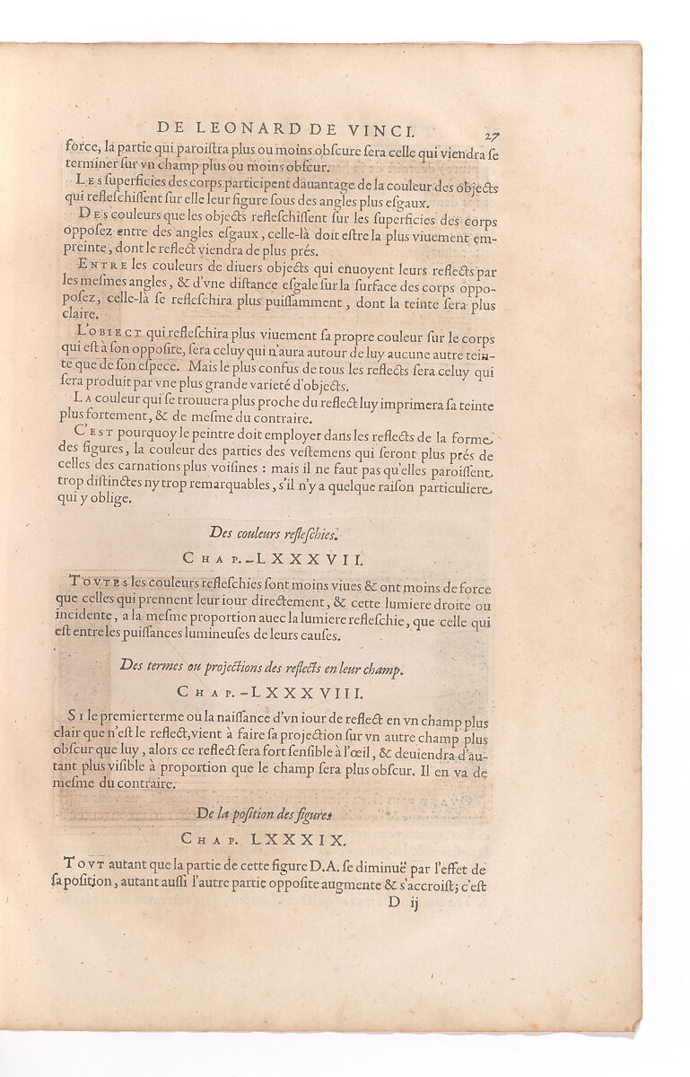 Traitté de la Peinture, Written by Leonardo da Vinci (Italian, Vinci 1452–1519 Amboise), Printed book