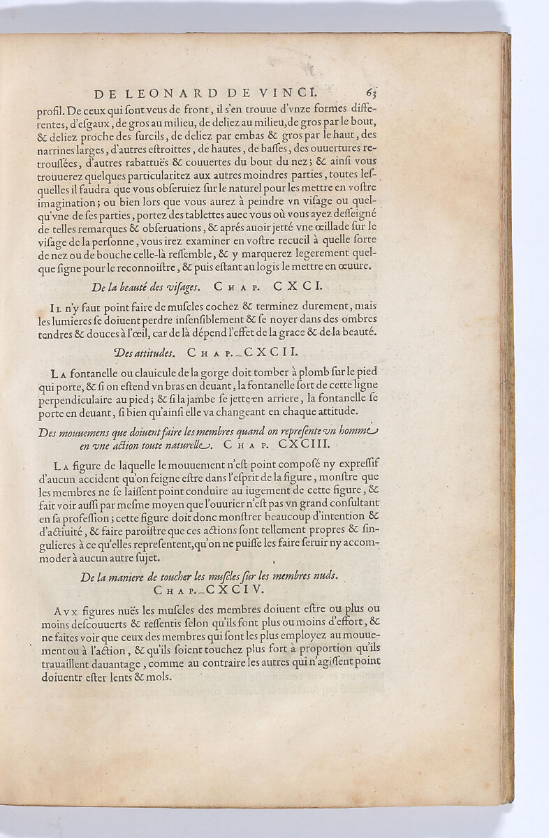 Traitté de la Peinture, Written by Leonardo da Vinci (Italian, Vinci 1452–1519 Amboise), Printed book