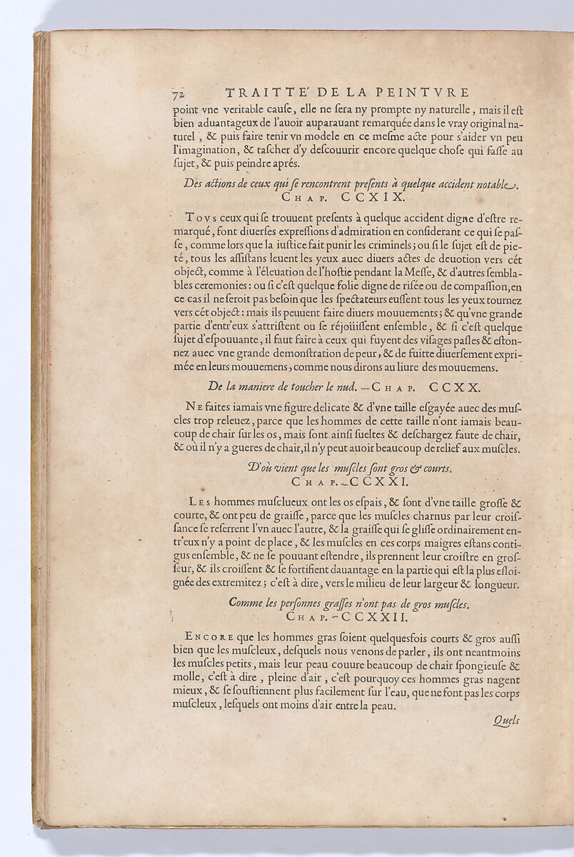 Traitté de la Peinture, Written by Leonardo da Vinci (Italian, Vinci 1452–1519 Amboise), Printed book