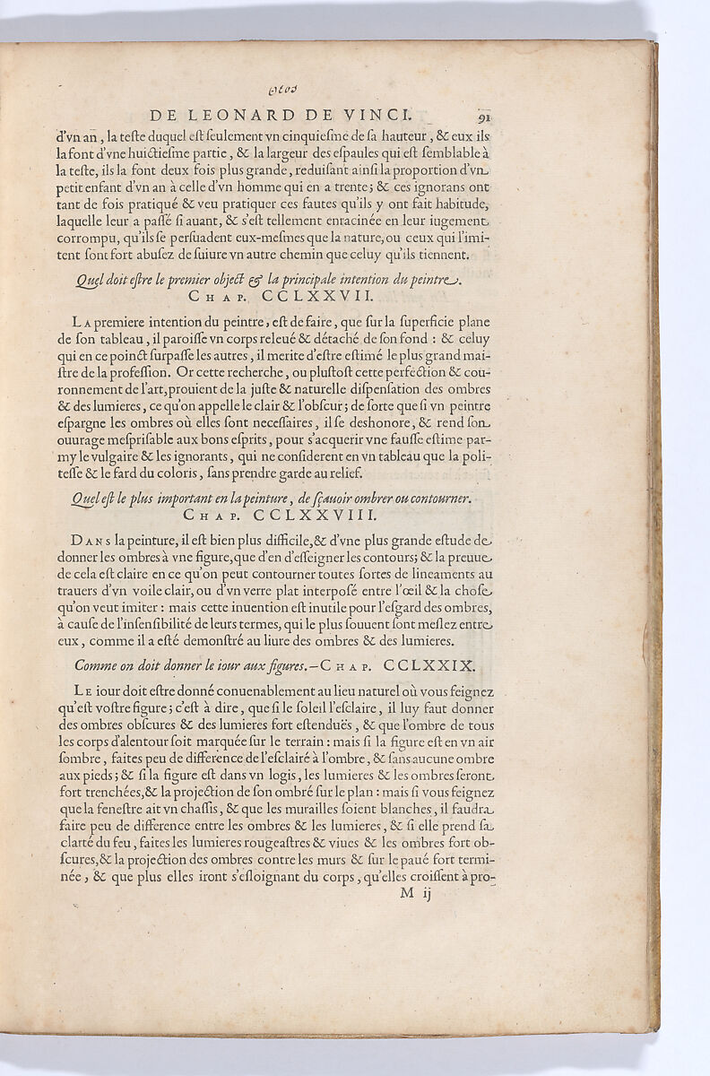 Traitté de la Peinture, Written by Leonardo da Vinci (Italian, Vinci 1452–1519 Amboise), Printed book