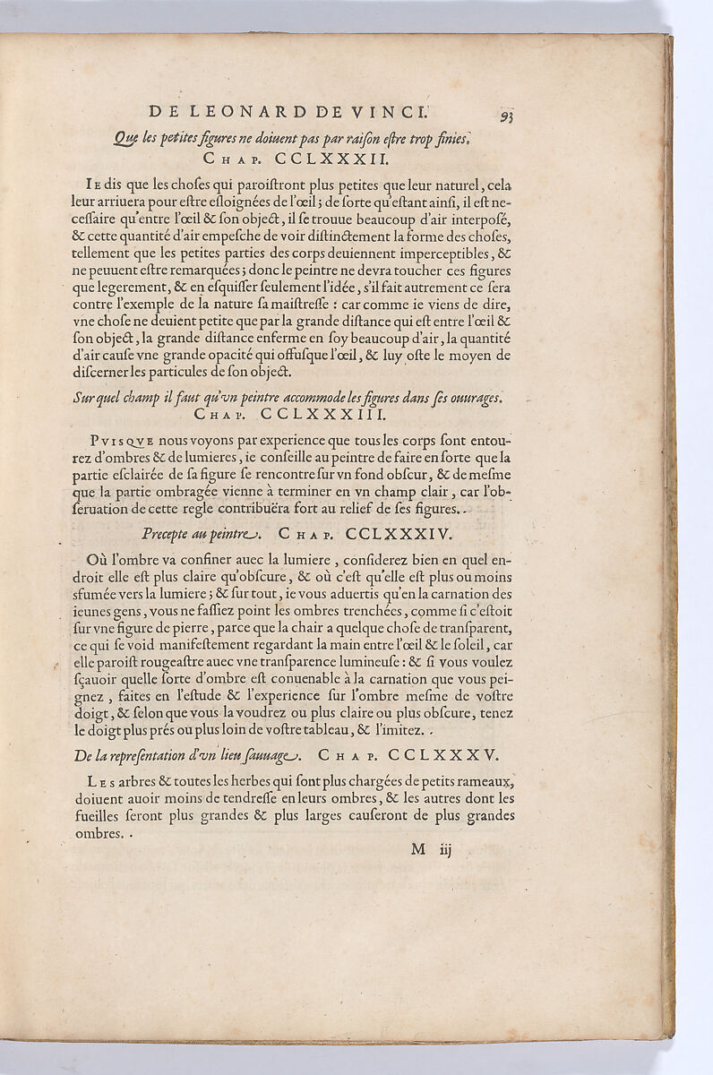 Traitté de la Peinture, Written by Leonardo da Vinci (Italian, Vinci 1452–1519 Amboise), Printed book