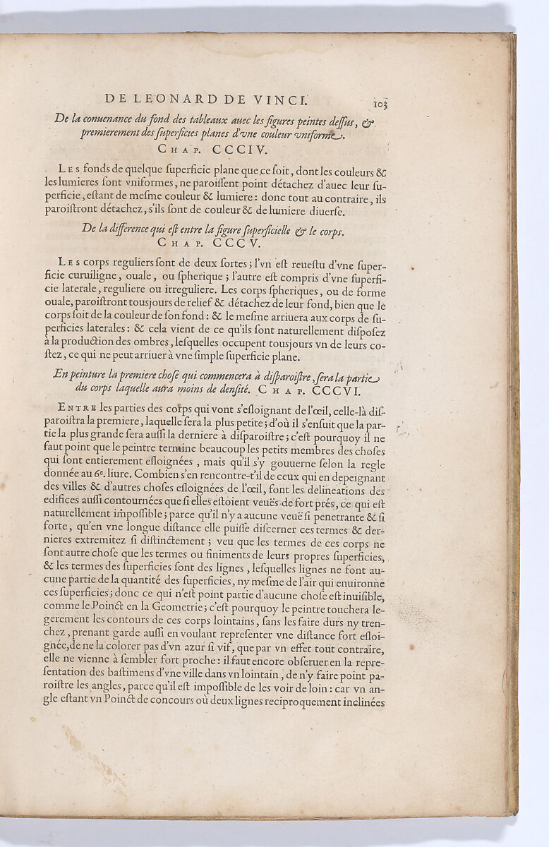 Traitté de la Peinture, Written by Leonardo da Vinci (Italian, Vinci 1452–1519 Amboise), Printed book