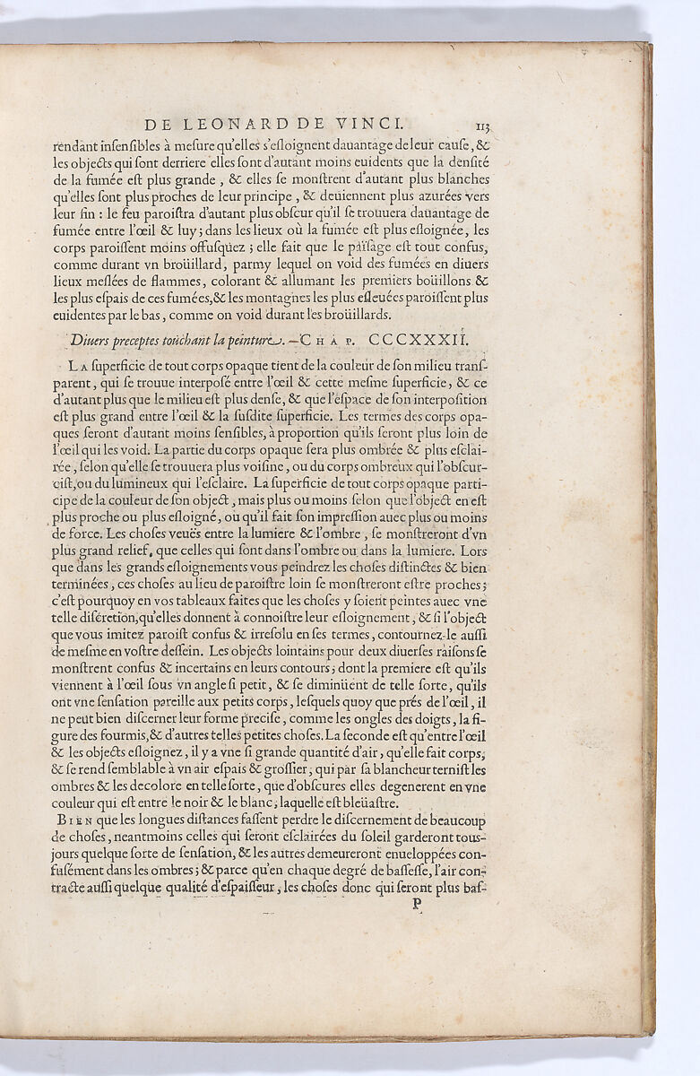 Traitté de la Peinture, Written by Leonardo da Vinci (Italian, Vinci 1452–1519 Amboise), Printed book