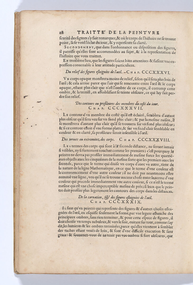 Traitté de la Peinture, Written by Leonardo da Vinci (Italian, Vinci 1452–1519 Amboise), Printed book