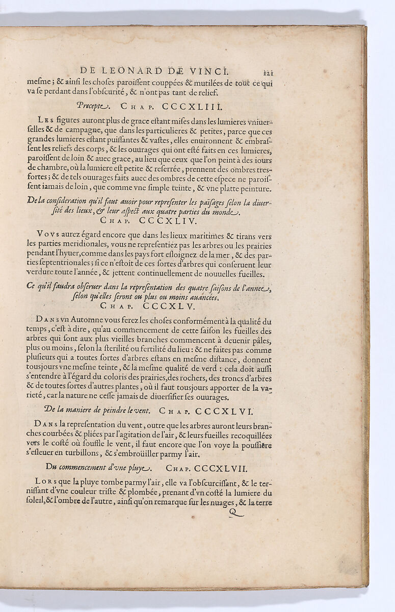Traitté de la Peinture, Written by Leonardo da Vinci (Italian, Vinci 1452–1519 Amboise), Printed book