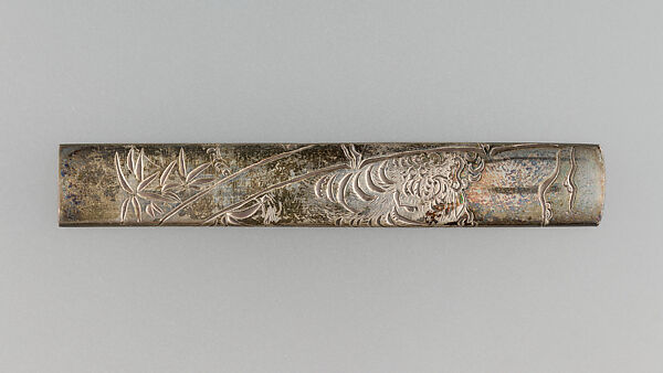 Knife Handle (Kozuka), Silver, Japanese 