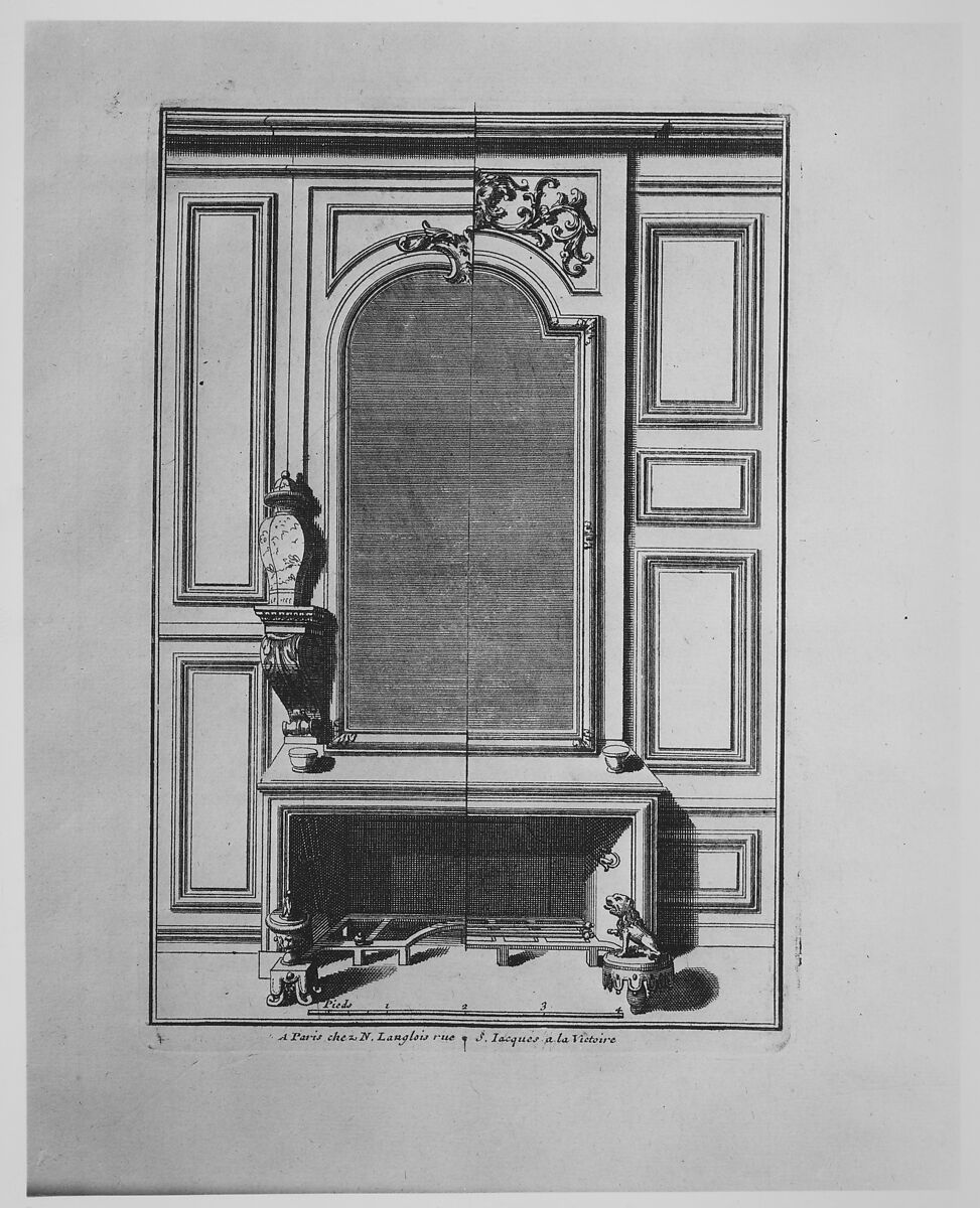 Cheminées a la Royalle..., Pierre Le Pautre (French, ca. 1660–1744), Engraving