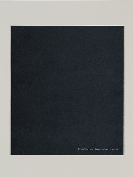 S.M.S. No. 2, April 1968, Published by Letter Edged in Black Press Inc.