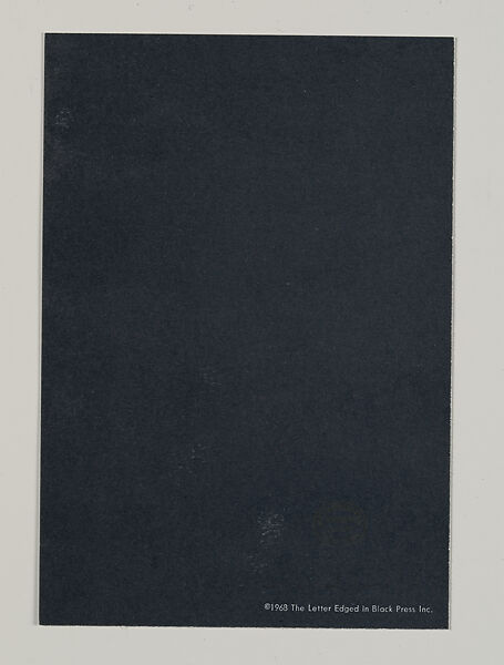 S.M.S. No. 2, April 1968, Published by Letter Edged in Black Press Inc.