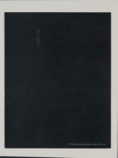 S.M.S. No. 2, April 1968, Published by Letter Edged in Black Press Inc.