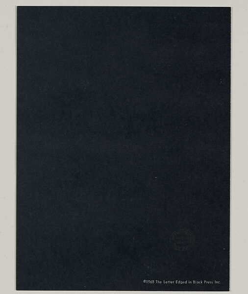 S.M.S. No. 2, April 1968, Published by Letter Edged in Black Press Inc.