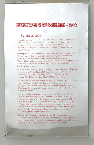 S.M.S. No. 2, April 1968, Published by Letter Edged in Black Press Inc.