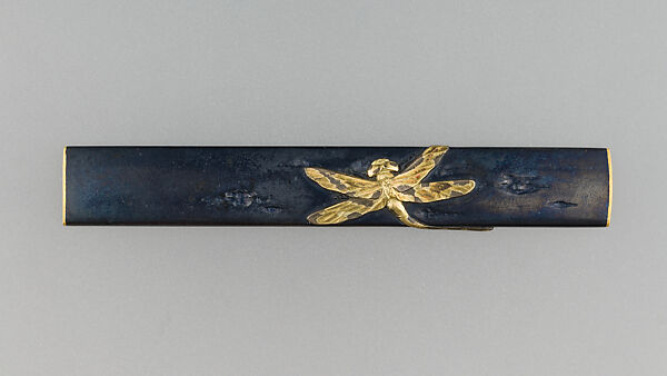 Knife Handle (Kozuka), Copper-gold alloy (shakudō), gold, copper-silver alloy,(shibuichi), Japanese 