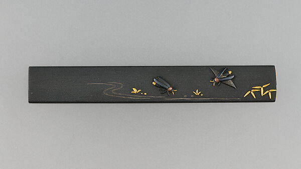 Knife Handle (Kozuka), Copper-gold alloy (shakudō), gold, copper, silver, Japanese 