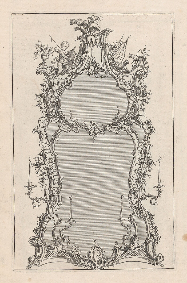Six Sconces, Designed and etched by Matthias Lock (British, London ca. 1710–ca. 1765 London), Illustrations: etching