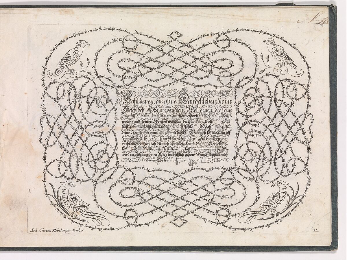 Vorschrifft Teütsch-Lateinisch-und Frantzöischer Schrifften (Examples of German, Latin and French Scripts), Johann Christoph Steinberger (German, active Regensburg and Augsburg, ca. 1680–1727), plates: engraving 