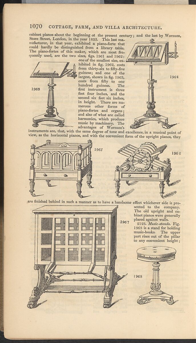 An Encyclopedia of Cottage, Farm and Villa Architecture and Furniture, John Claudius Loudon (British (born Scotland), 1783–1843), Illustrations: wood engraving
