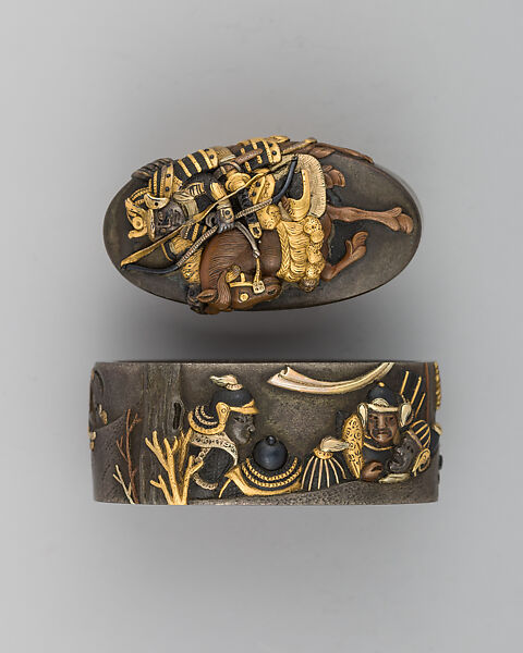 Sword-Hilt Collar and Pommel (Fuchigashira), Japanese 