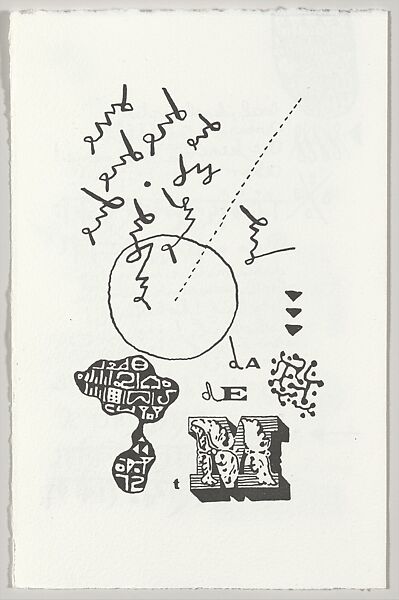 Lettrie à ouvrir des horizons nouveaux, Roland Sabatier (French, Toulouse, 1942–2022 Paris), Book with lithographs, etchings, drawings in ink and in gouache