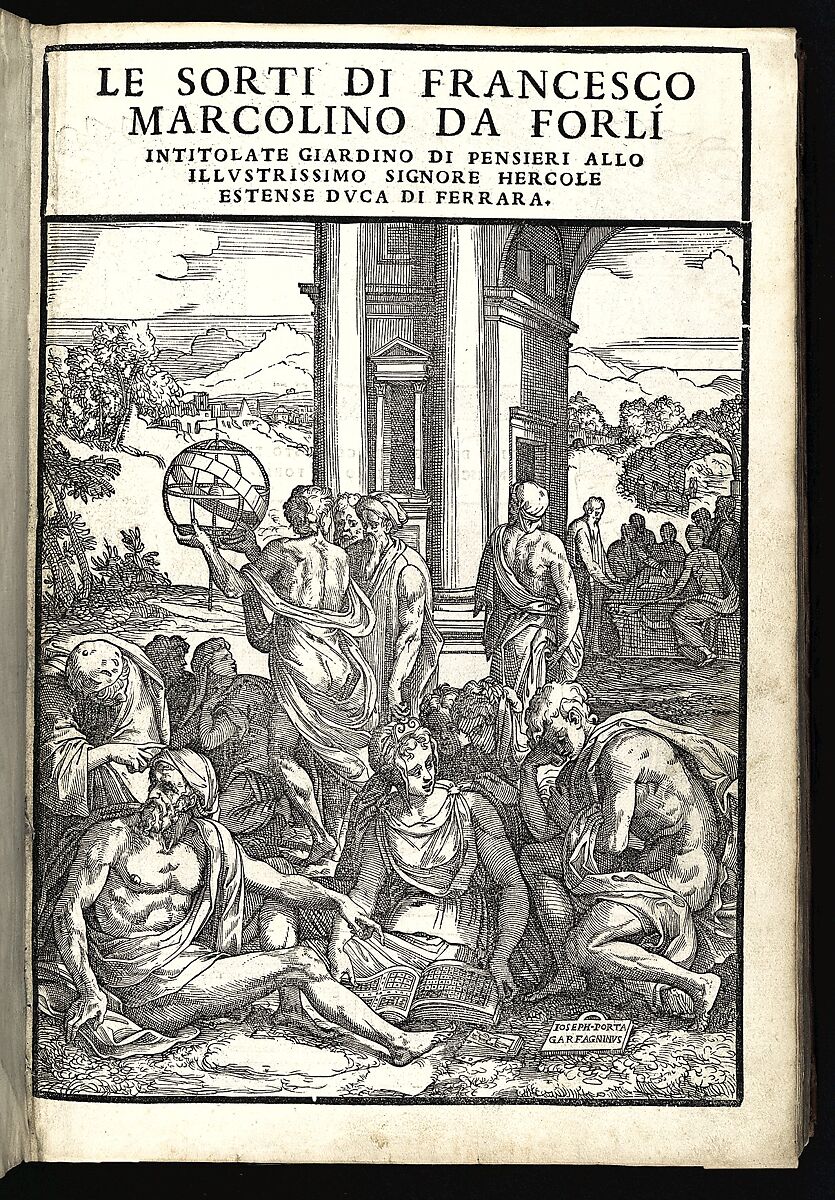 Le Sorti...intitolate giardino di pensieri, Written and published by Francesco Marcolini da Forli (Italian, Forli ca. 1500–after 1559 Venice)  , Venice, Ifllustrations: woodcut