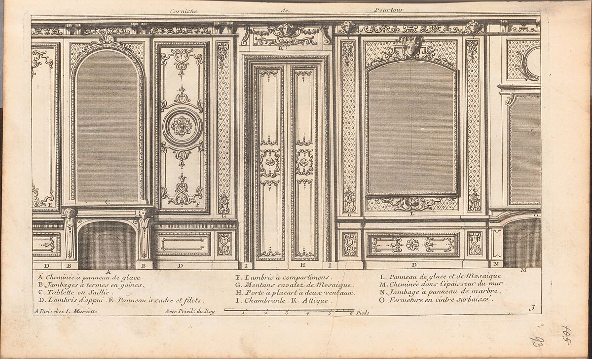 L'Architecture a La Mode ou sont les Nouveaux Dessins pour la Décoration des Bâtimens et Jardins, Nicolas Langlois  French, Engraving, etching