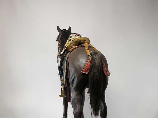 Equestrian Equipment Made for Yuthok Tashi Dundrup (g.yu thog bkra shis don grub, 1906–1983), Copper alloy, iron, gold, turquoise, wood, leather, textile, Tibetan, Derge