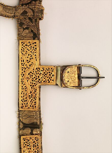 Equestrian Equipment Made for Yuthok Tashi Dundrup (g.yu thog bkra shis don grub, 1906–1983), Copper alloy, iron, gold, turquoise, wood, leather, textile, Tibetan, Derge