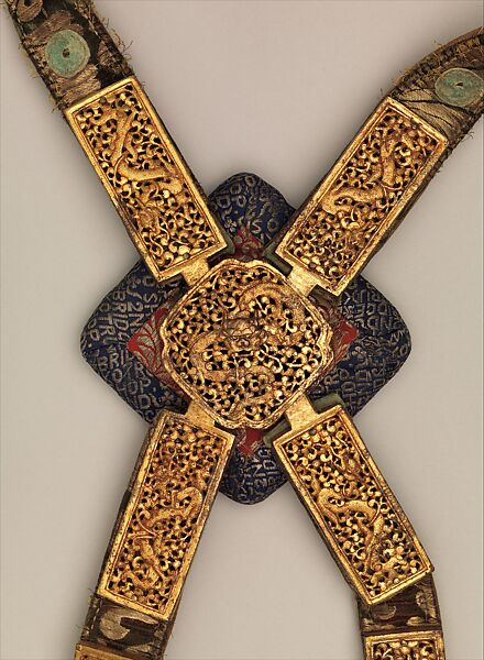 Equestrian Equipment Made for Yuthok Tashi Dundrup (g.yu thog bkra shis don grub, 1906–1983), Copper alloy, iron, gold, turquoise, wood, leather, textile, Tibetan, Derge