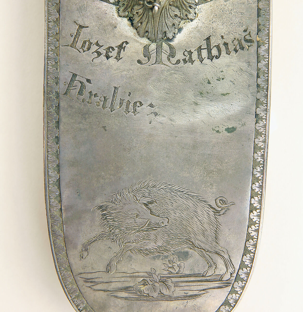 Powder Flask, Ivory, silver, Bohemian