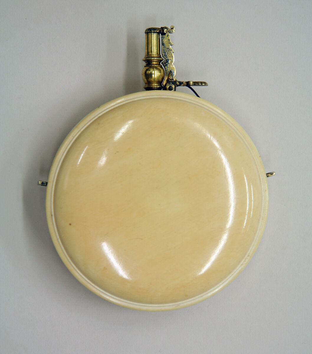 Powder Flask, Ivory, silver, gold, steel, German