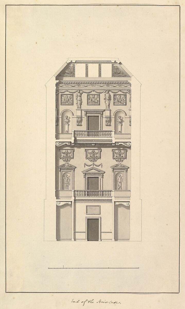 Aedes Walpolianae, or a Description of the Collection of Pictures at Houghton Hall in Norfolk, the Seat of the Right Honorable Sir Robert Walpole, Earl of Orford (Interleaved with Drawings by Isaac Ware for: The Plans, Elevations, and Sections of Chimney Pieces, and Celings of Houghton Hall in Norfolk...1735) ["The Walpole Album"], Written and assembled by Horace Walpole, 4th Earl of Orford (British, London 1717–1797 London), Etching, engraving, pen and ink, brush and wash, watercolor