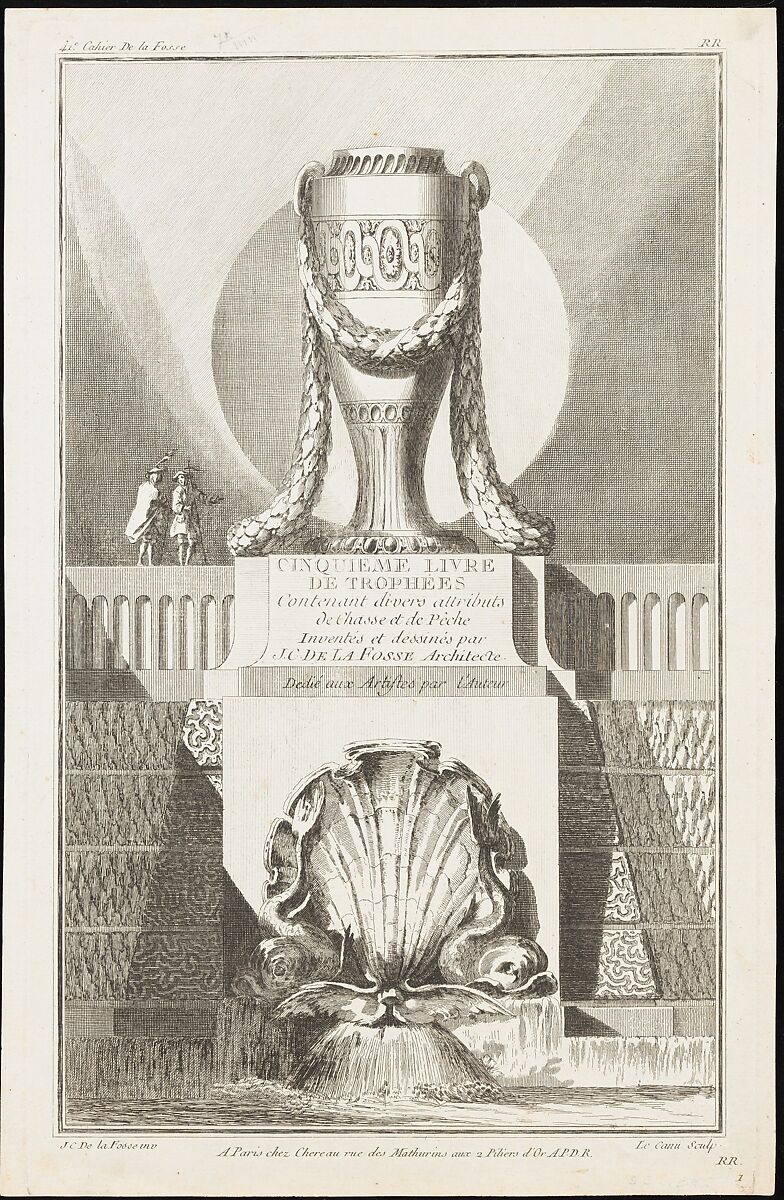 Title page from Cinquieme Livre de Trophées, Designed by Jean Charles Delafosse (French, Paris 1734–1789 Paris), Etching 