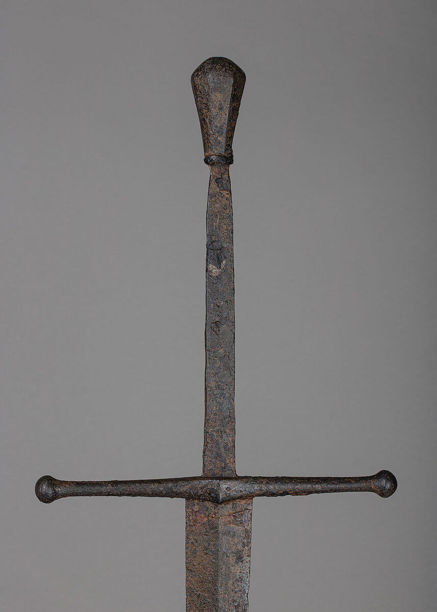 Two-Handed Sword, Steel, latten or copper alloy, British or Western European