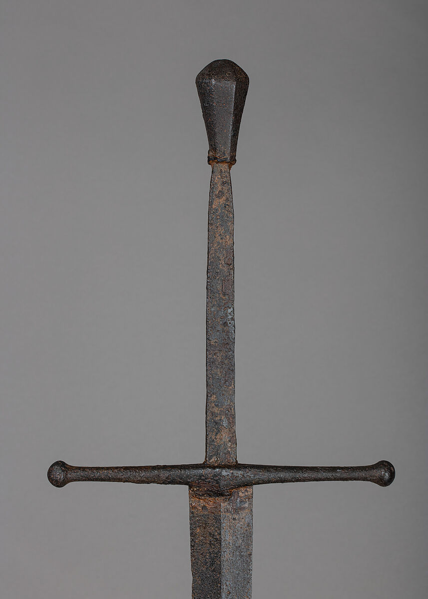 Two-Handed Sword, Steel, latten or copper alloy, British or Western European