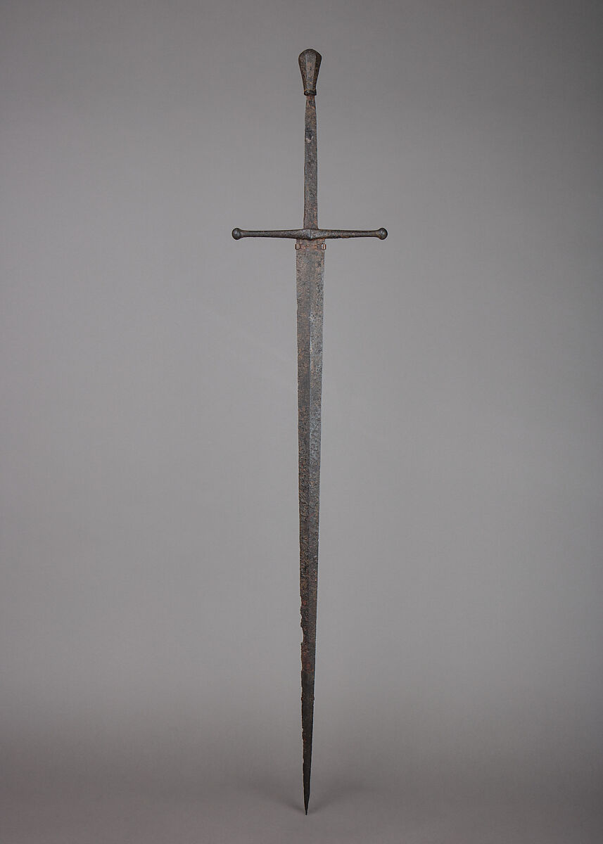 Two-Handed Sword, Steel, latten or copper alloy, British or Western European 