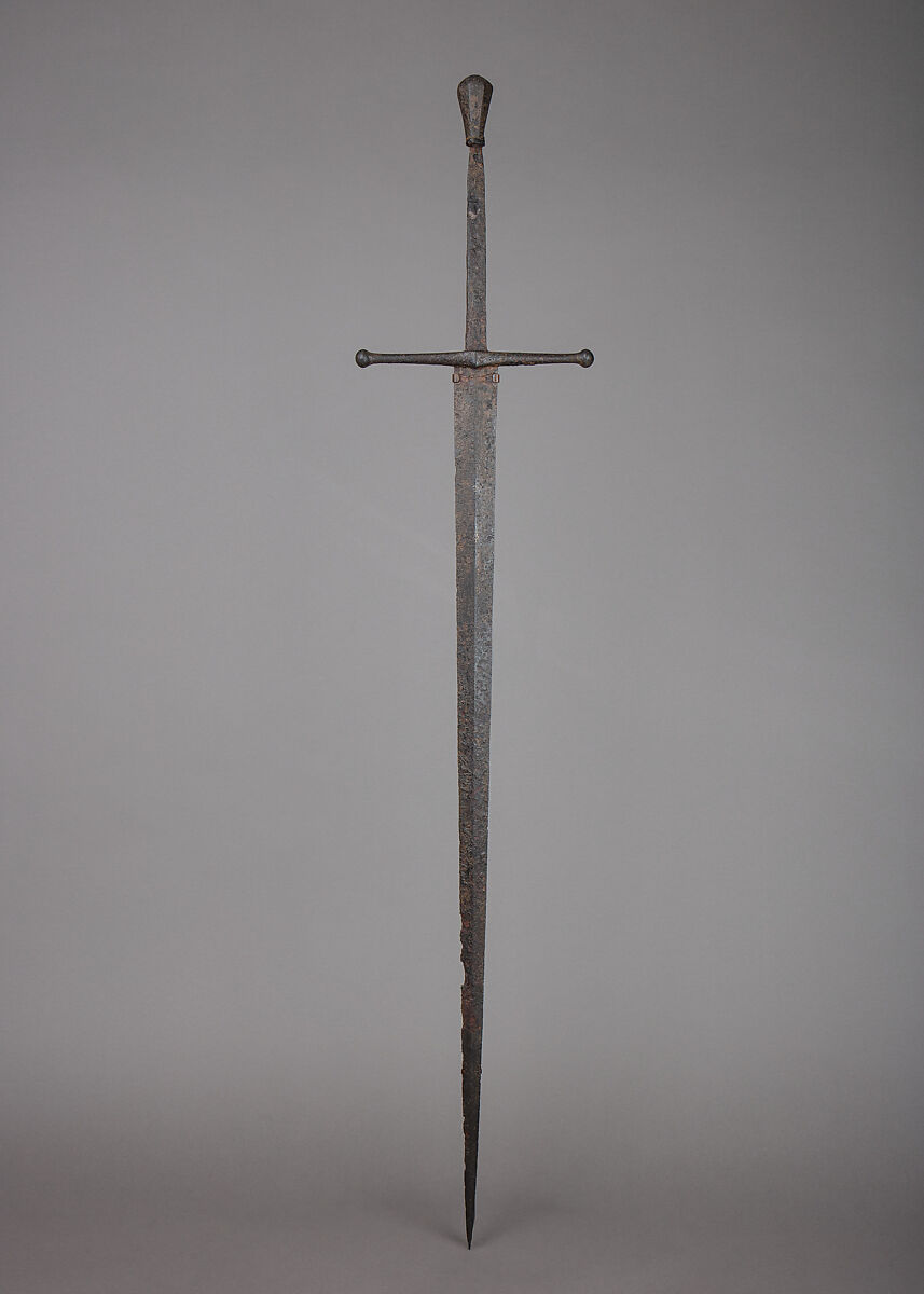 Two-Handed Sword, Steel, latten or copper alloy, British or Western European