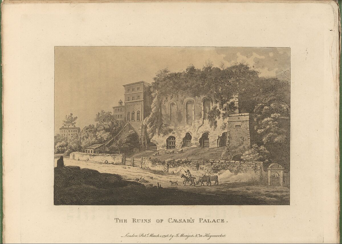 A Select Collection of Views and Ruins in Rome and Its Vicinity. Recently Executed from Drawings Made Upon the Spot, James Merigot (French, 1760–1824), Colored aquatint 