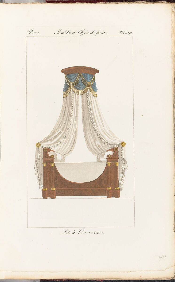 Collection de Meubles et Objets de Goût, vol. 1, Edited by Pierre de La Mésangère (French, Pontigné 1761–1831 Paris), Engraving, hand-colored