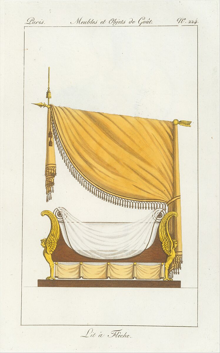 Collection de Meubles et Objets de Goût, vol. 1, Edited by Pierre de La Mésangère (French, Pontigné 1761–1831 Paris), Engraving, hand-colored