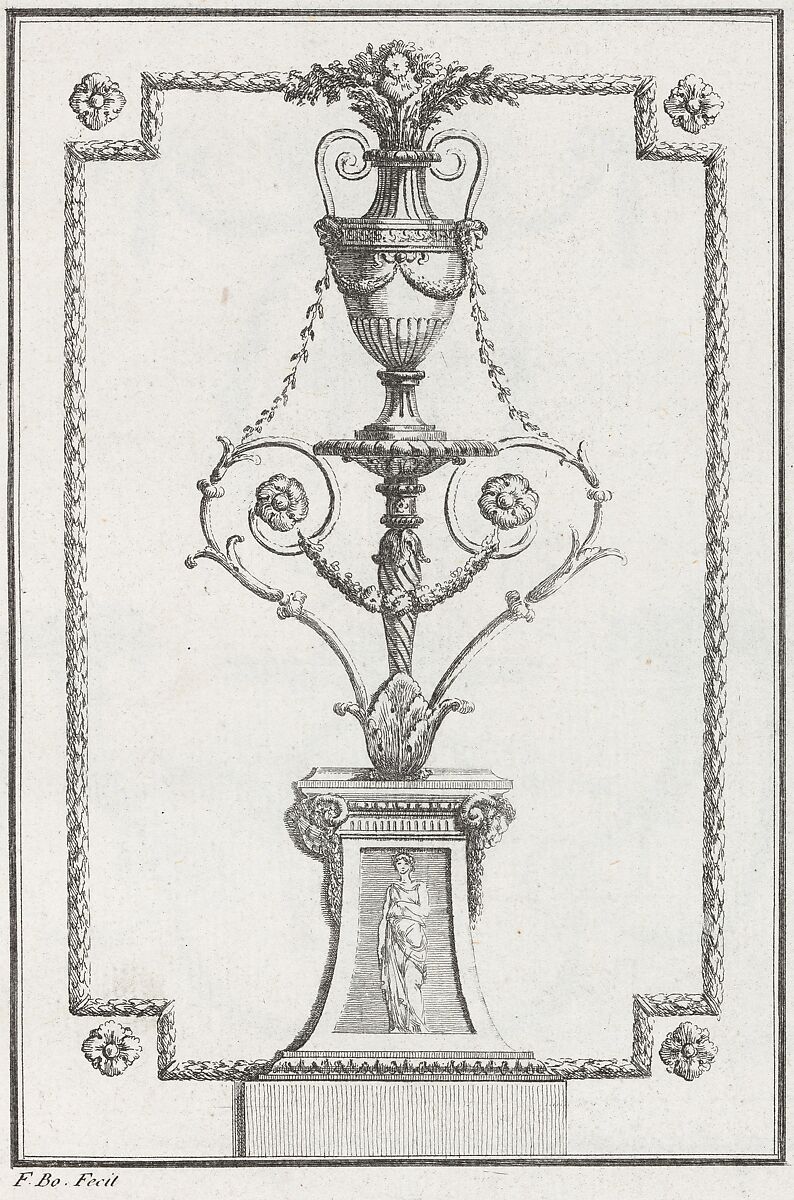 VIIIe Cahier d'Arabesques, Designed and etched by Juste Nathan Boucher (French 1736–1782), Etching 