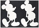 Double Mickey Mouse, Andy Warhol (American, Pittsburgh, Pennsylvania 1928–1987 New York), Screenprint with diamond dust 
